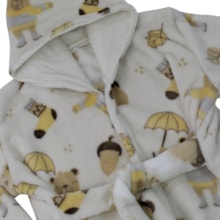 Roupão Microfibra Estampa Sortida com Capuz 543794 - Baby Nice - Minasrey